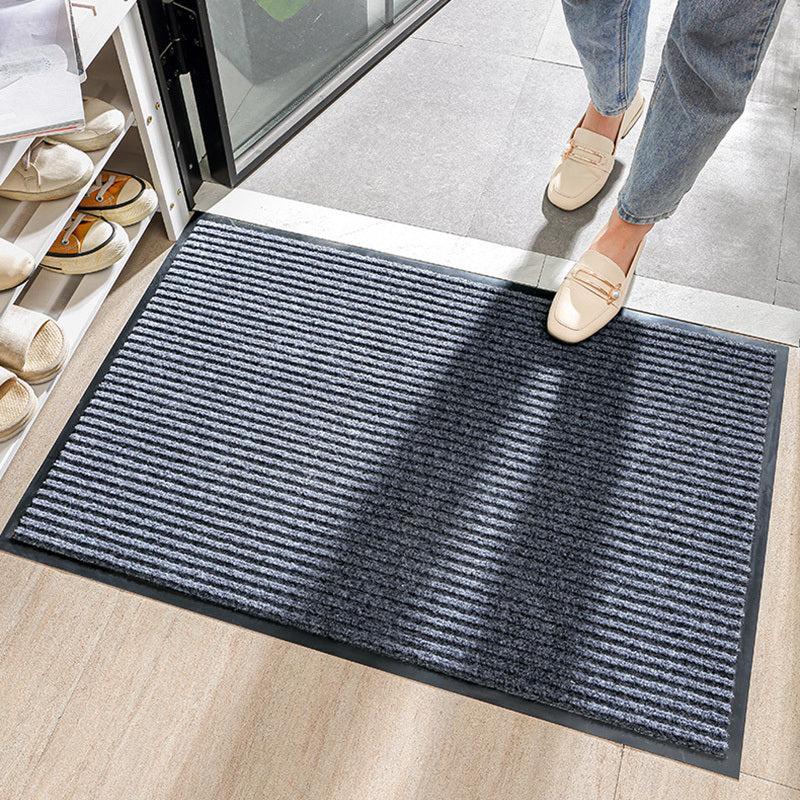 Solid Striped Door Mat Non Slip Entrance Rug Indoor Outdoor