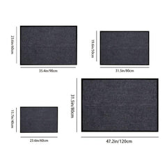 Solid Striped Door Mat Non Slip Entrance Rug Indoor Outdoor