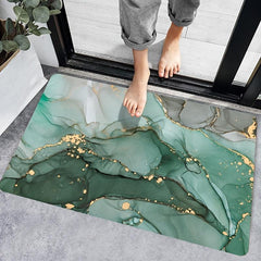 Fluffy Soft Bath Mat Abstract Fresh Area Bathroom Rug Non Slip Suction