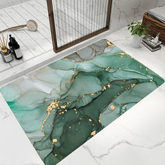 Fluffy Soft Bath Mat Abstract Fresh Area Bathroom Rug Non Slip Suction