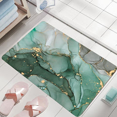 Fluffy Soft Bath Mat Abstract Fresh Area Bathroom Rug Non Slip Suction