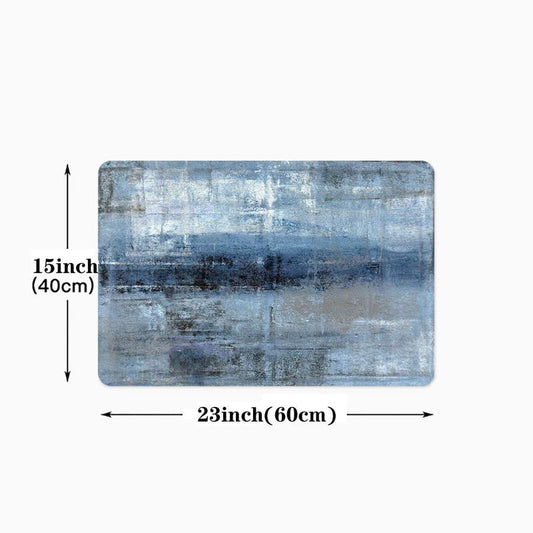Modern Abstract Kitchen Rug Soft Anti Fatigue Comfortable Mat Non Slip Runner