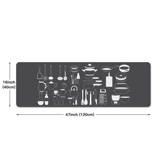 Graphic Floor Mat Indoor Non-slip Kitchen Runner Rug