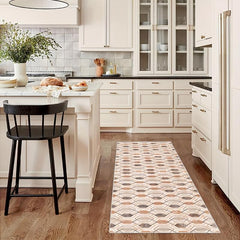 Geometric Runner Rug Abstract Indoor Washable Stain Resistant Hallway Rug