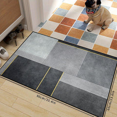 Modern Geometric Doormat Non slip Absorbent Machine Washable