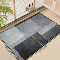 Modern Geometric Doormat Non slip Absorbent Machine Washable