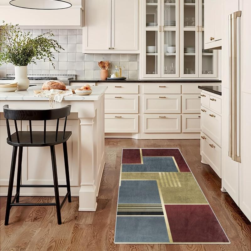 Modern Geometric 2'X10' Runner Rug Extra Long Washable Non Slip Kitchen Mat