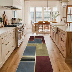 Modern Geometric 2'X10' Runner Rug Extra Long Washable Non Slip Kitchen Mat