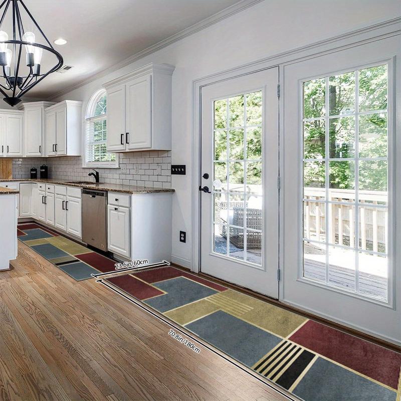 Modern Geometric 2'X10' Runner Rug Extra Long Washable Non Slip Kitchen Mat