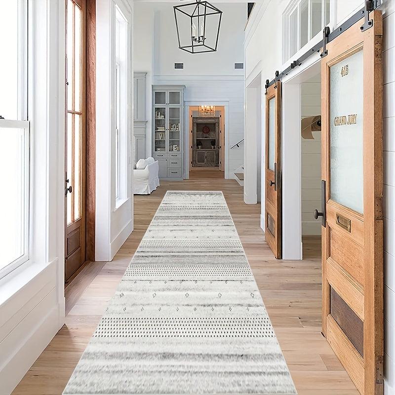 Modern Moroccan Runner Rug Non Slip Non Shedding Geometric Runner