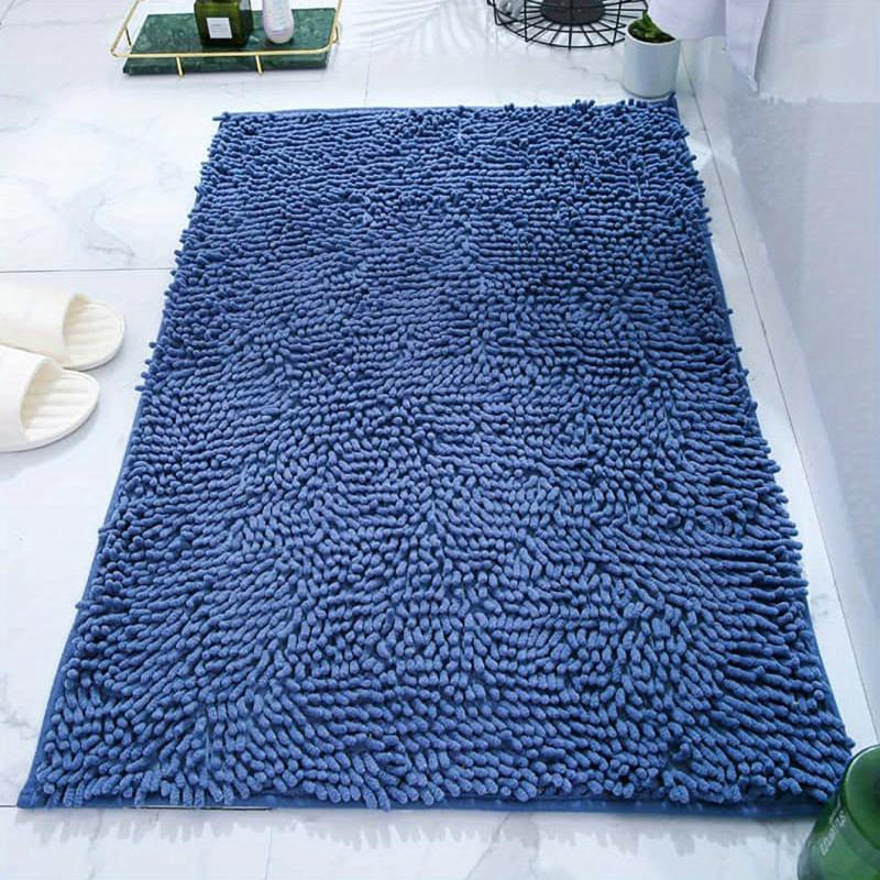 Soft Chenille Bath Rug Non Slip Absorbent Mat