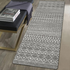 Vintage Moroccan Runner Rug Non Slip Absorbent 50 x 160 cm