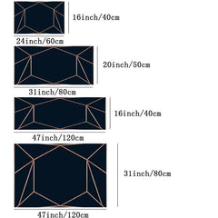 Thick Geometric Rug Non-slip Anti-fatigue Kitchen Mat