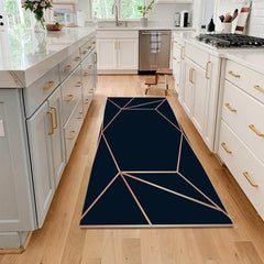 Thick Geometric Rug Non-slip Anti-fatigue Kitchen Mat