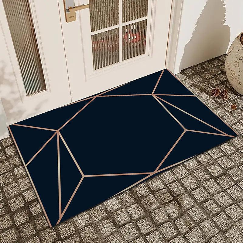 Thick Geometric Rug Non-slip Anti-fatigue Kitchen Mat