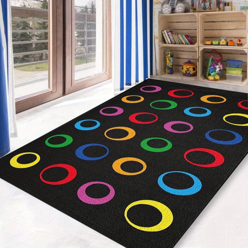 Colorful Circles Seating Classroom Carpet with 24 Seats