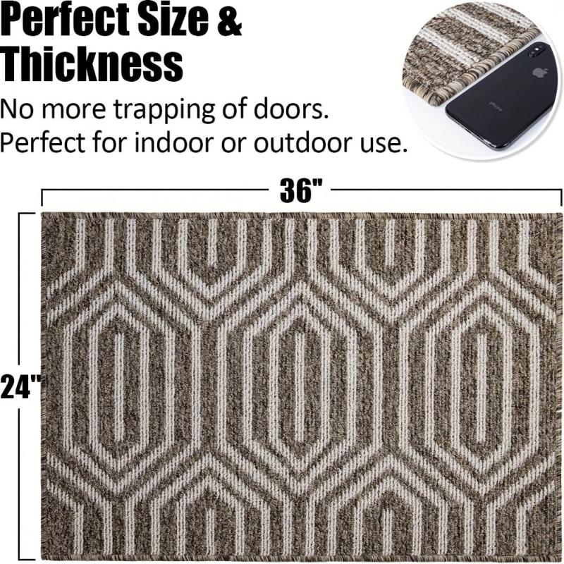 Striped Non Slip Fluffy Throw Floor Mat