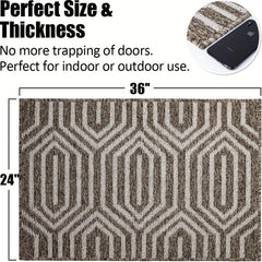 Striped Non Slip Fluffy Throw Floor Mat