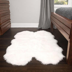 Ultra Soft Animal Fur Area Rug Indoor Carpet Non Slip Mat