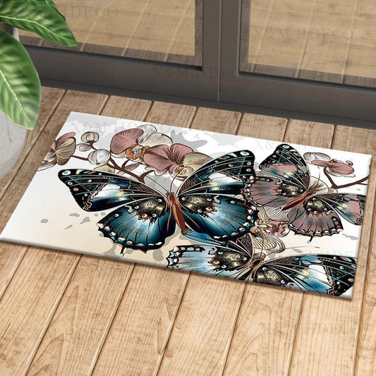 3D Butterfly Floor Mat Modern Geometric Entrance Mat