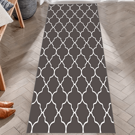 Moroccan Runner Rug Soft Long Laundry Room Mat Non-Slip Washable Stair Carpet