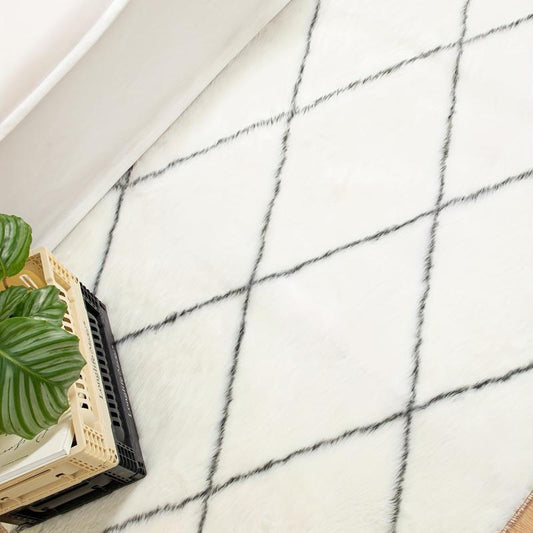 Minimalist Shag Area Rugs Soft Fluffy Floor Mat Non Shedding Plush Carpet