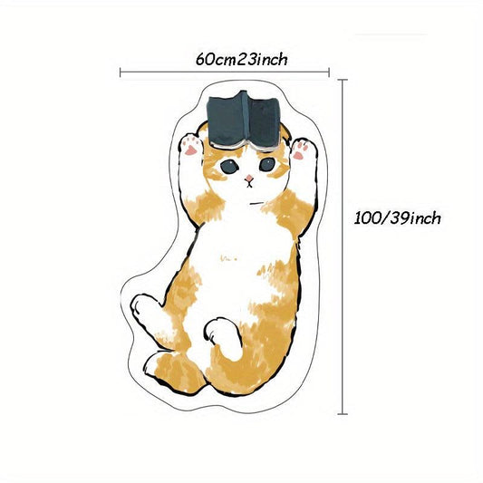 Cartoon Cat Bedside Carpet Plush Mats for Kids Bedroom and Home Decoration
