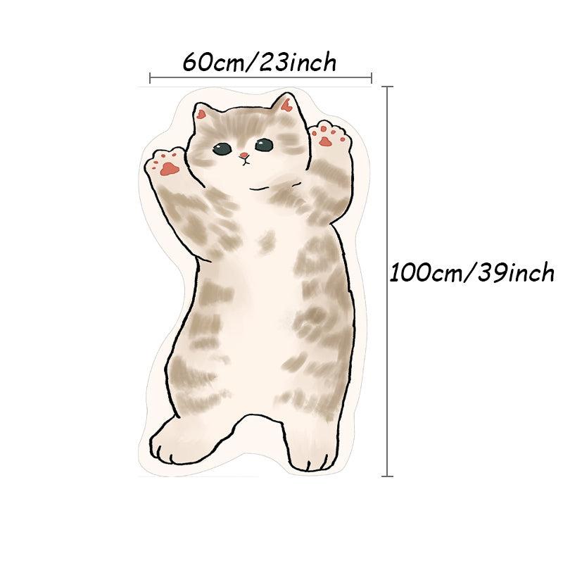 Cartoon Cat Bedside Carpet Plush Mats for Kids Bedroom and Home Decoration