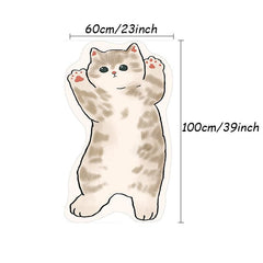 Cartoon Cat Bedside Carpet Plush Mats for Kids Bedroom and Home Decoration