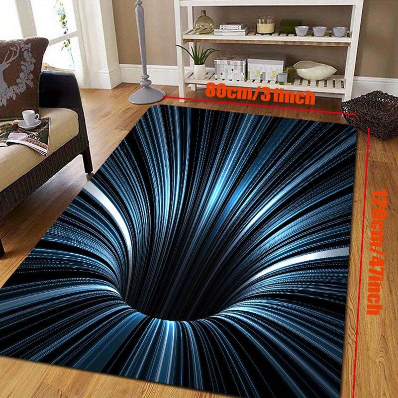 Abstract Geometric 3D Swirl Carpet Entrance Mat for Living Room