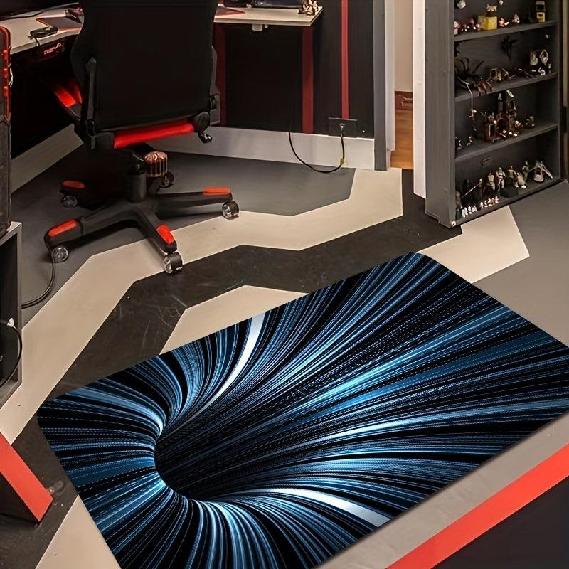 Abstract Geometric 3D Swirl Carpet Entrance Mat for Living Room
