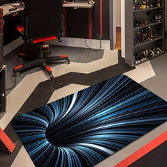 Abstract Geometric 3D Swirl Carpet Entrance Mat for Living Room