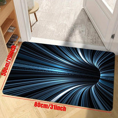 Abstract Geometric 3D Swirl Carpet Entrance Mat for Living Room