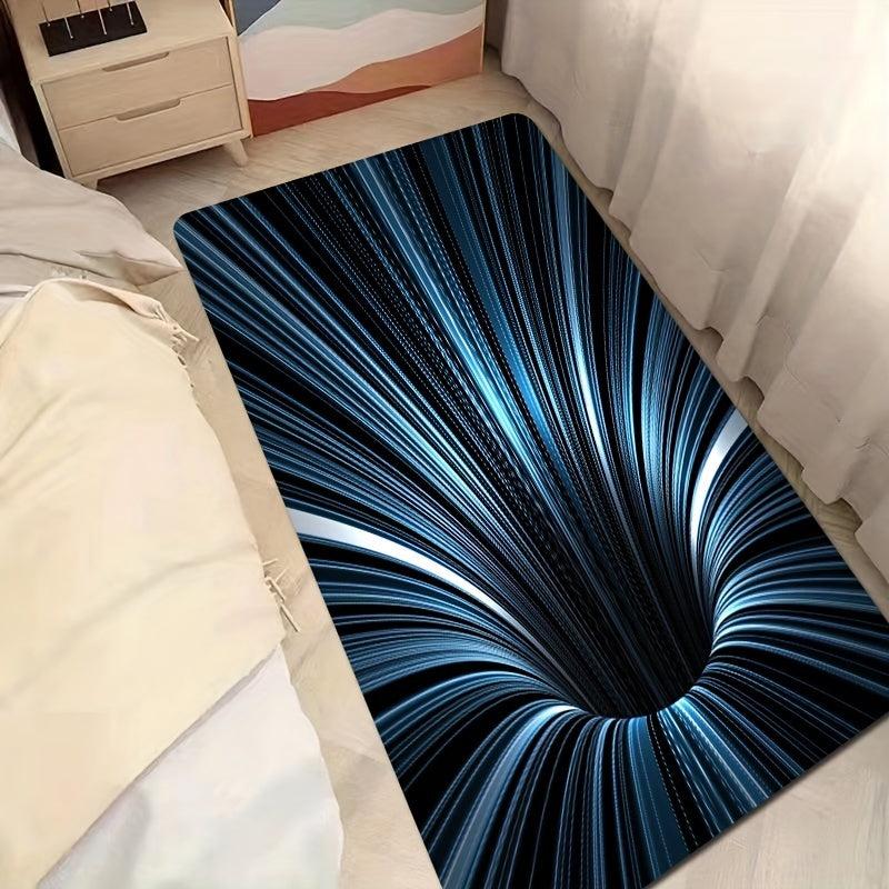 Abstract Geometric 3D Swirl Carpet Entrance Mat for Living Room