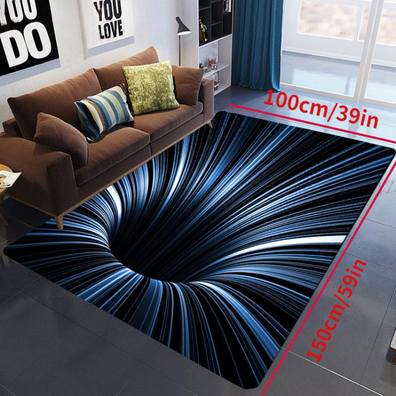 Abstract Geometric 3D Swirl Carpet Entrance Mat for Living Room