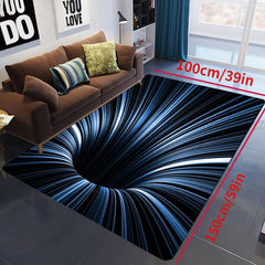 Abstract Geometric 3D Swirl Carpet Entrance Mat for Living Room