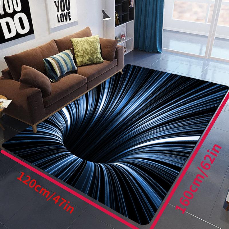 Abstract Geometric 3D Swirl Carpet Entrance Mat for Living Room