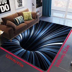 Abstract Geometric 3D Swirl Carpet Entrance Mat for Living Room