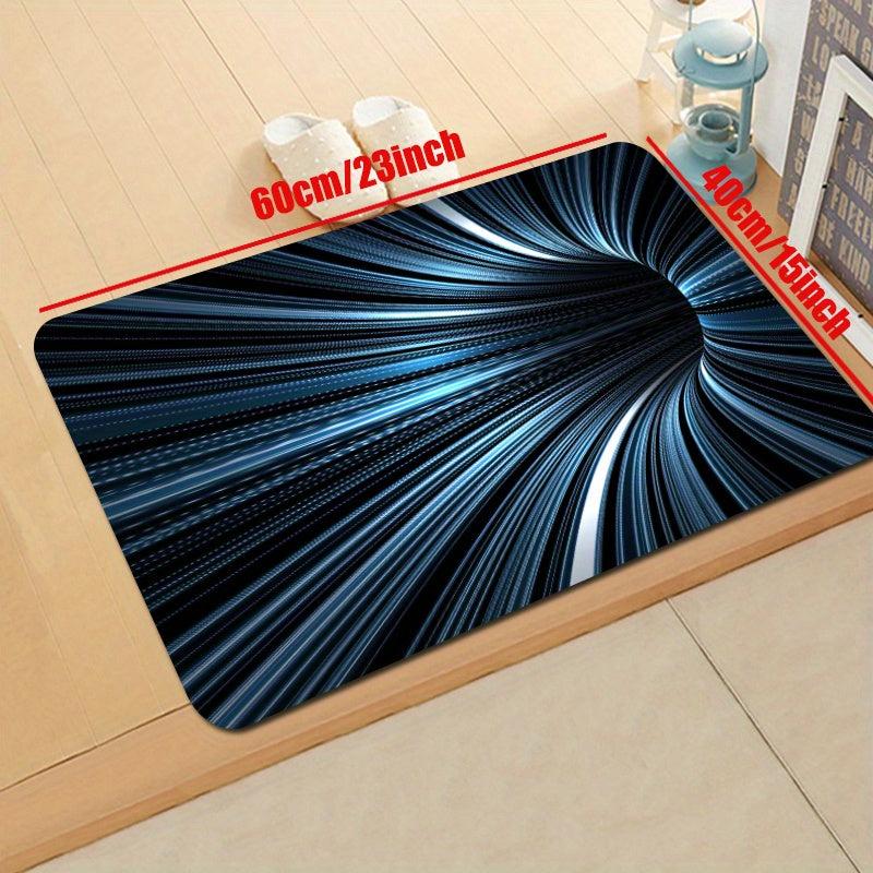 Abstract Geometric 3D Swirl Carpet Entrance Mat for Living Room