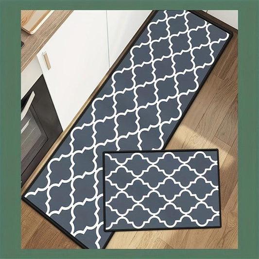 Ergonomic Anti Fatigue Kitchen Mat Set - Non Slip Waterproof PVC