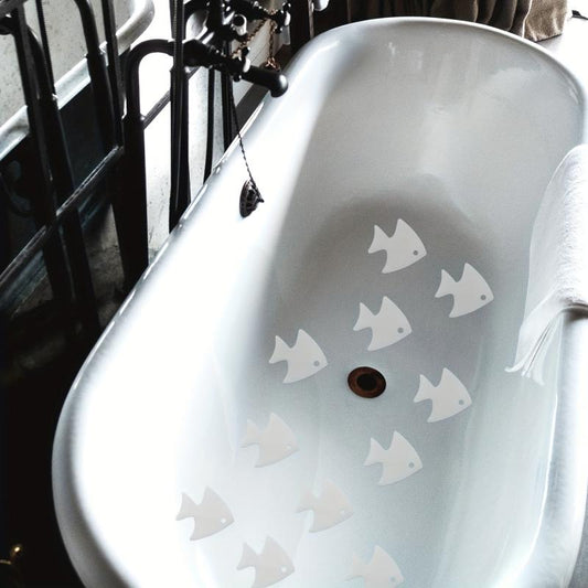10pcs Fish Shaped Non-slip Shower Tread Stickers