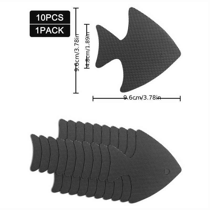 10pcs Fish Shaped Non-slip Shower Tread Stickers