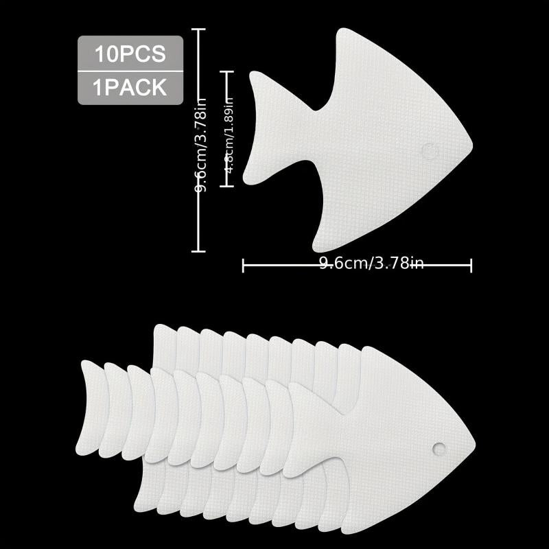 10pcs Fish Shaped Non-slip Shower Tread Stickers