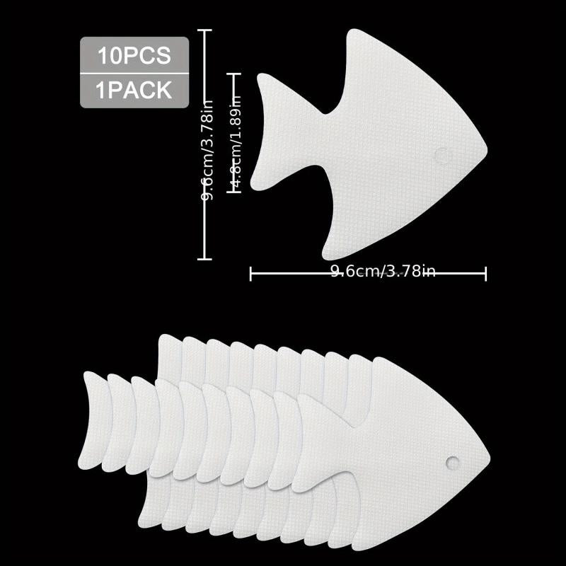 10pcs Fish Shaped Non-slip Shower Tread Stickers