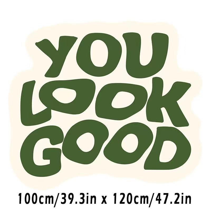 Soft Plush You Look Good Door Mat for Living Room, Bedroom
