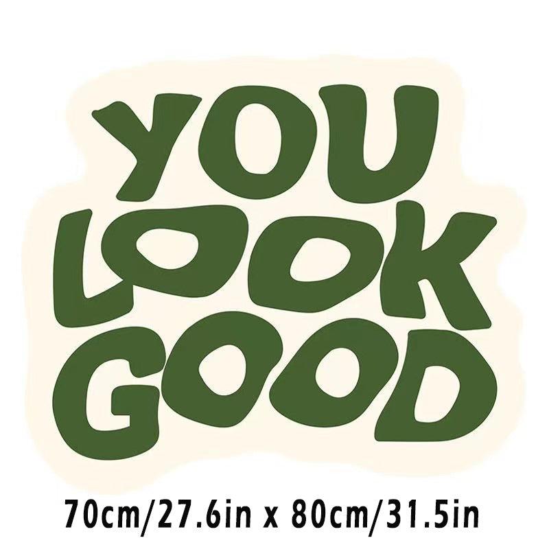 Soft Plush You Look Good Door Mat for Living Room, Bedroom