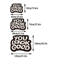 Soft Plush You Look Good Door Mat for Living Room, Bedroom