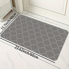 Soft Moroccan Kitchen Mat Anti Slip Polyester Carpet Absorbent Bath Mat