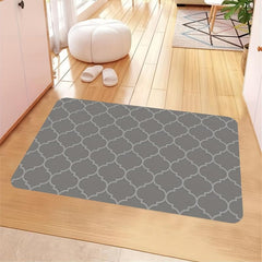 Soft Moroccan Kitchen Mat Anti Slip Polyester Carpet Absorbent Bath Mat