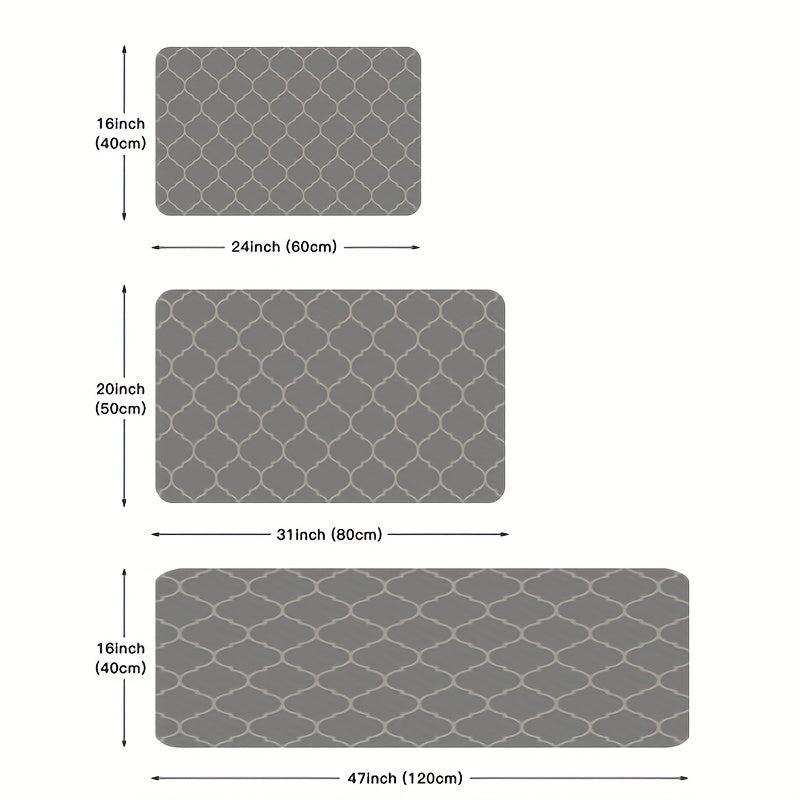 Soft Moroccan Kitchen Mat Anti Slip Polyester Carpet Absorbent Bath Mat